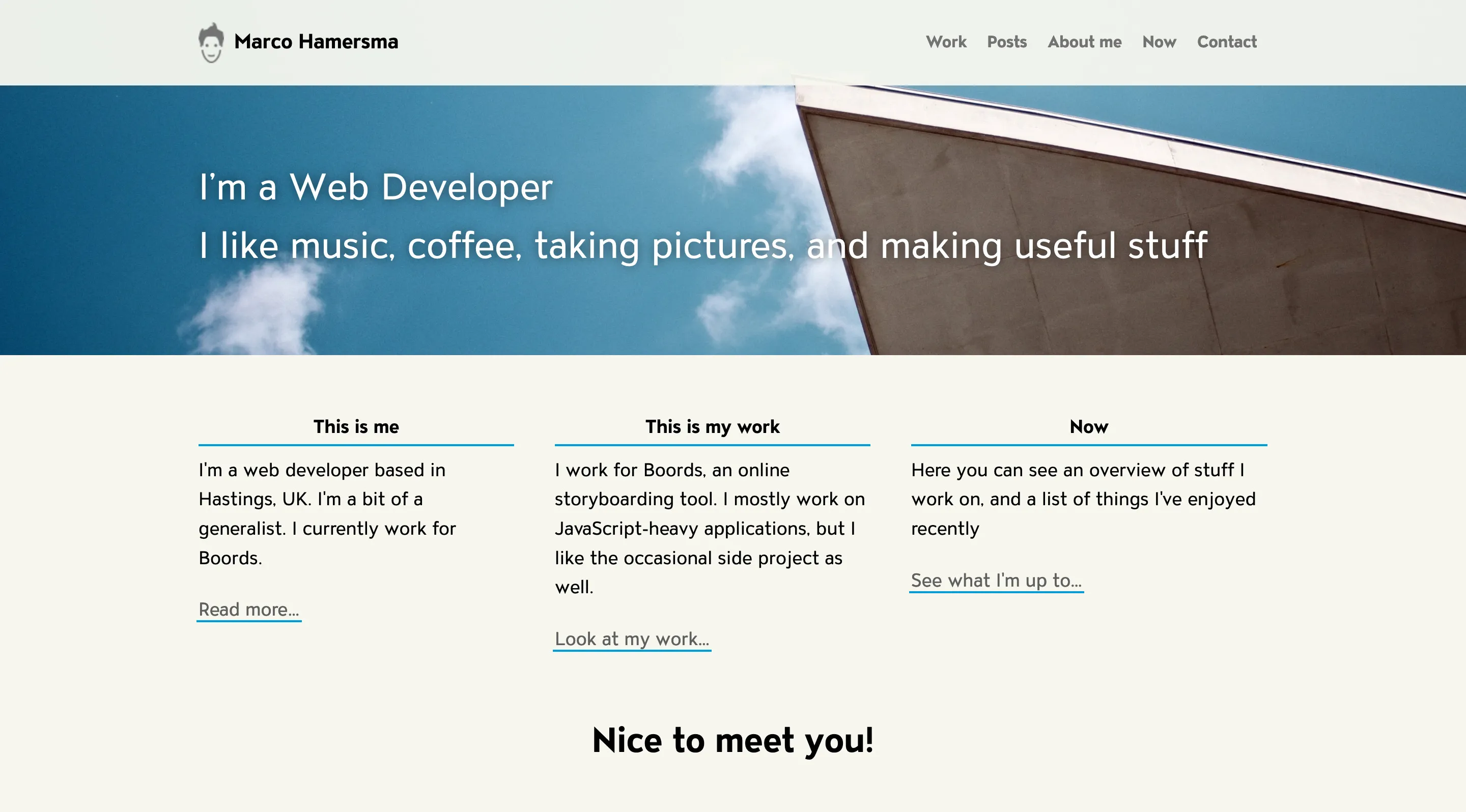 How my website looked when writing this article